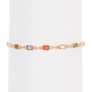 SAVVY CIE 18K Gold Vermeil Multi Gemstone Bracelet